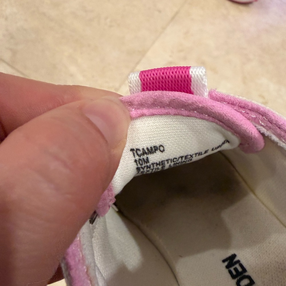 Steve Madden Pink and White Kids Sneakers